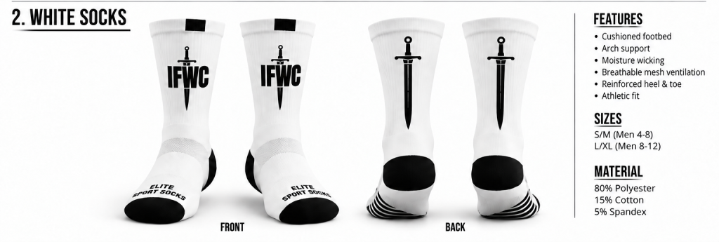IFWC Forge Custom Crew Socks